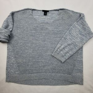 Lane Bryant heathered raw seam 3/4 sleeve sweater